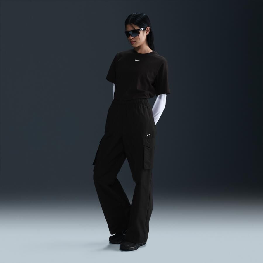 Nike Sportswear Everything Wovens cargobroek met halfhoge taille voor dames Zwart - Foto 4