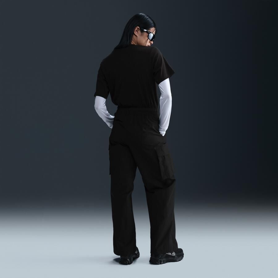 Nike Sportswear Everything Wovens cargobroek met halfhoge taille voor dames Zwart - Foto 3