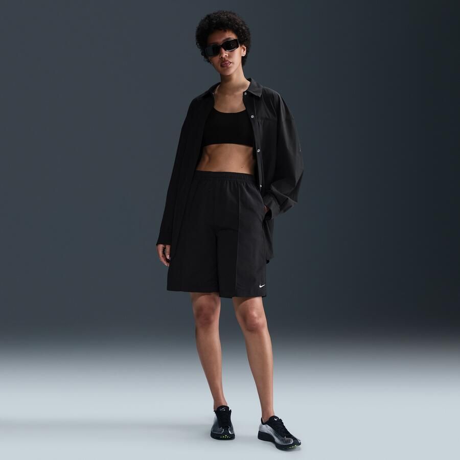 Nike Sportswear Everything Wovens damesshorts met hoge taille (23 cm) Zwart - Foto 4