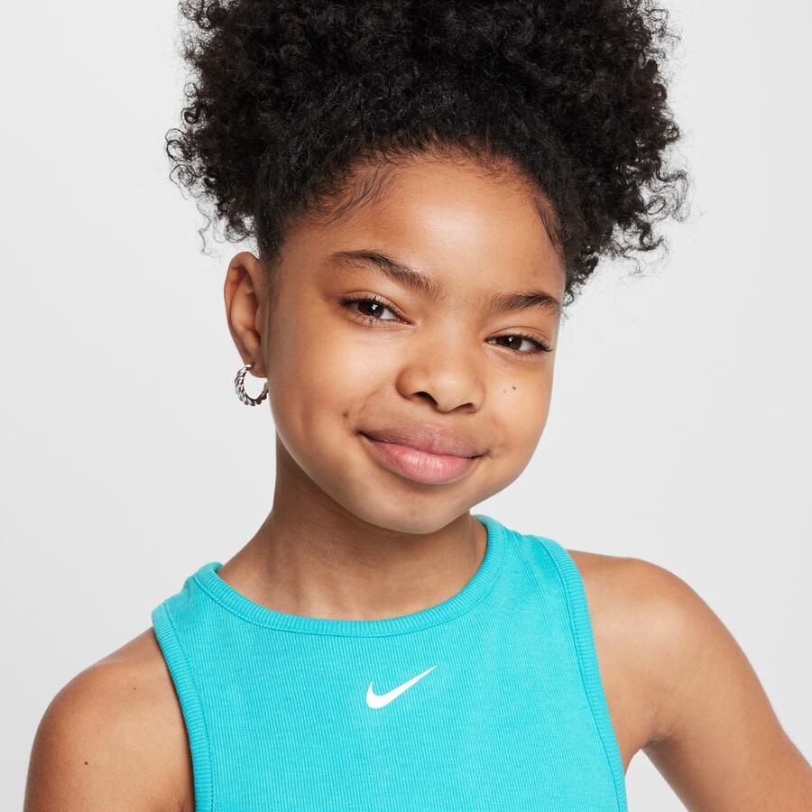 Nike Sportswear geribde tanktop voor meisjes Groen - Foto 2