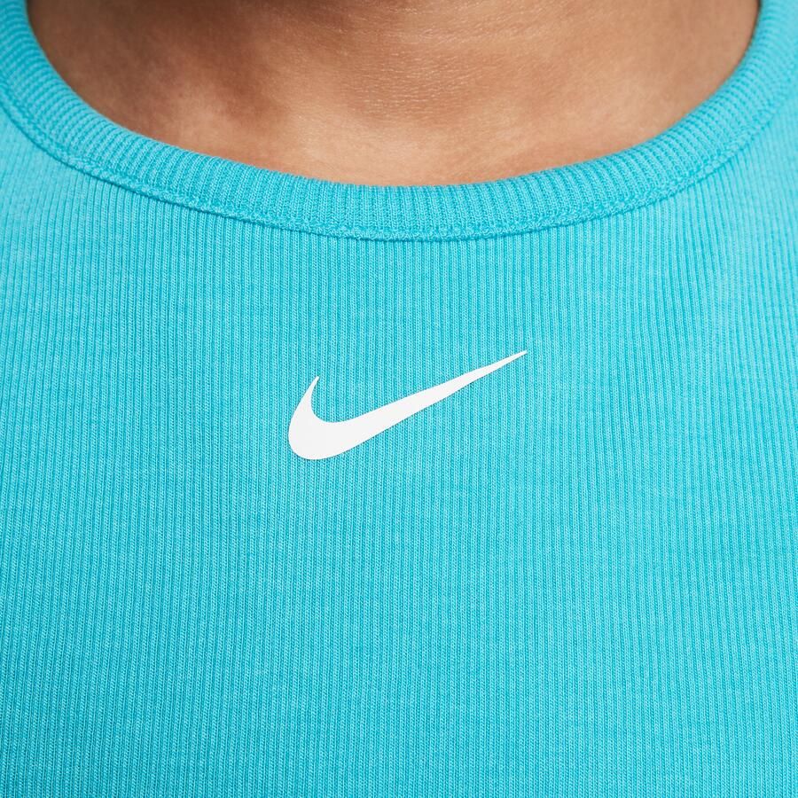 Nike Sportswear geribde tanktop voor meisjes Groen - Foto 3
