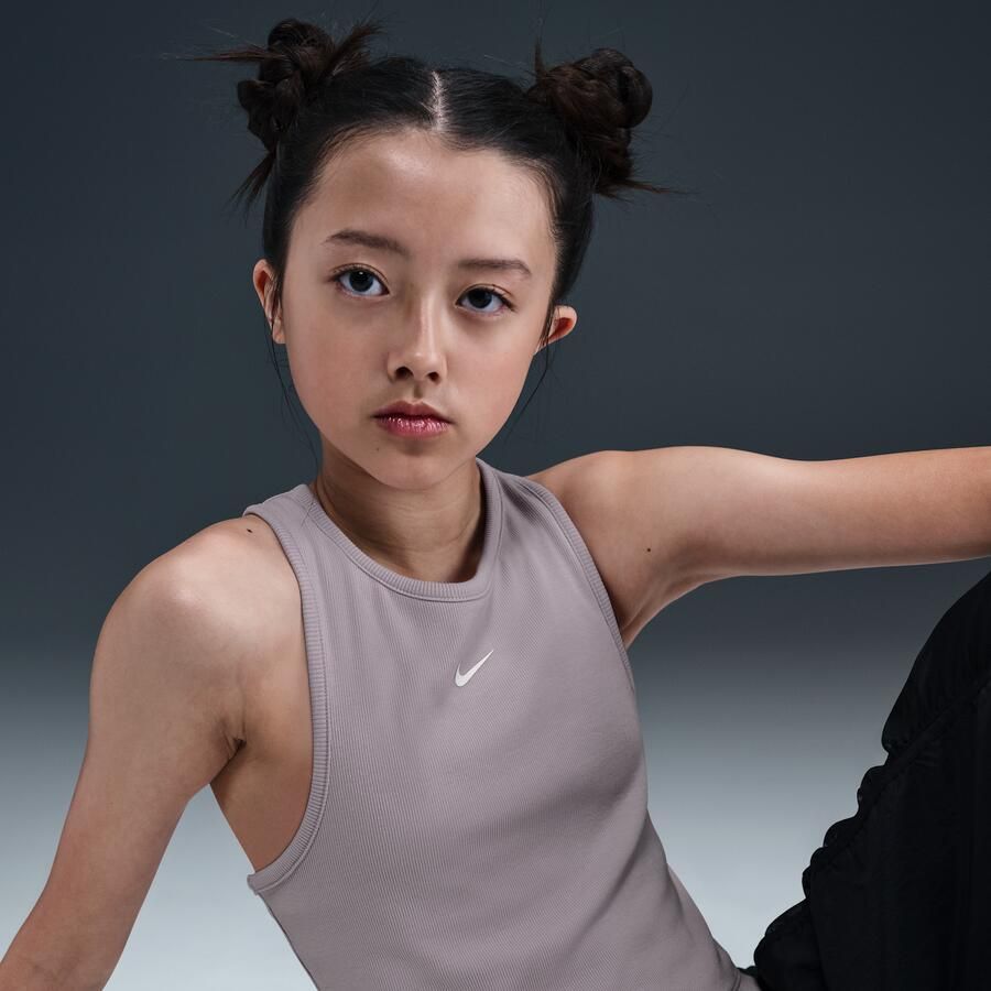 Nike geribde tanktop voor meisjes Paars - Foto 2