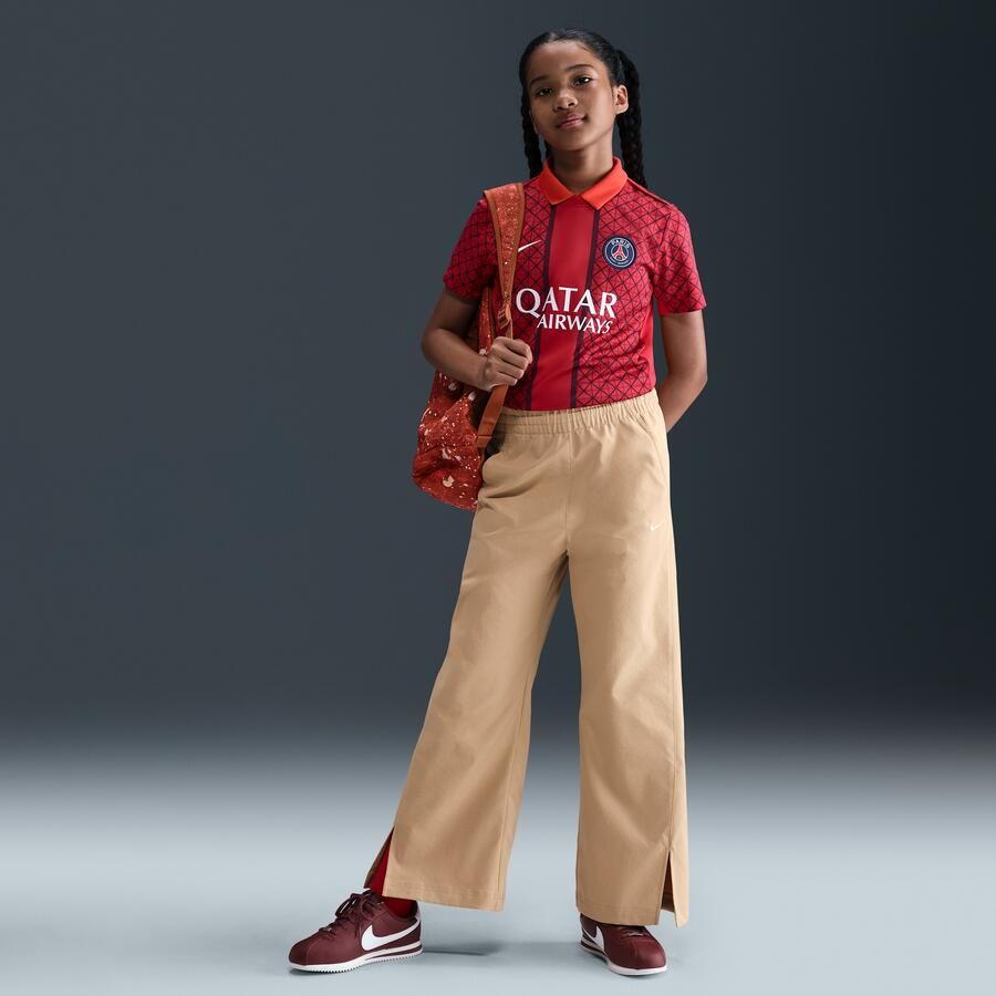 Nike geweven broek met wijde pijpen voor meisjes Bruin - Foto 4