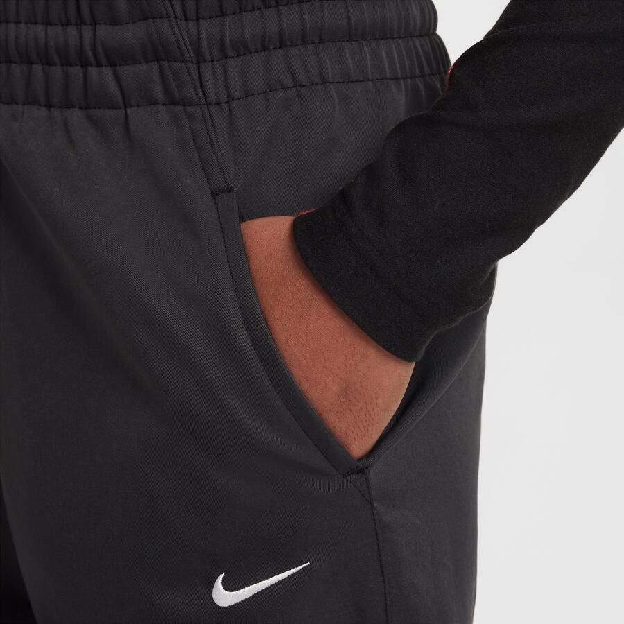 Nike geweven broek met wijde pijpen voor meisjes Zwart - Foto 3