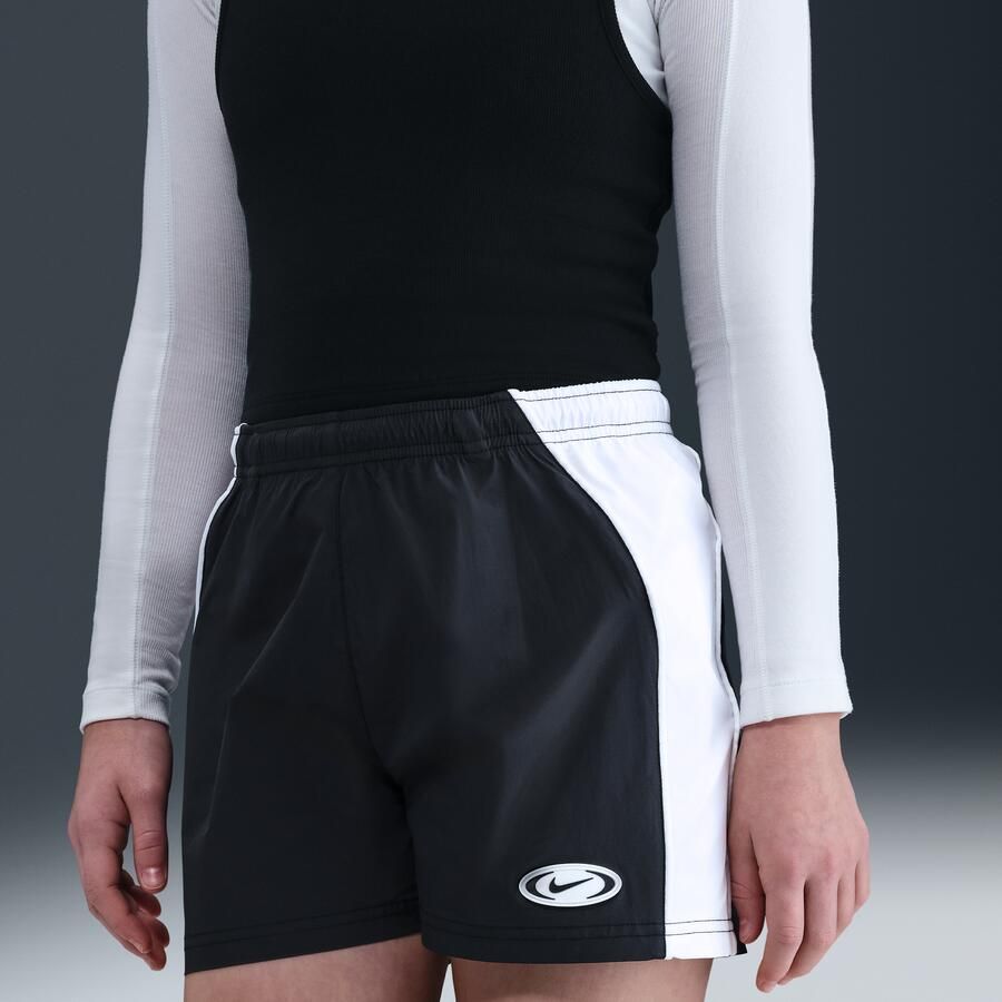 Nike geweven meisjesshorts Zwart