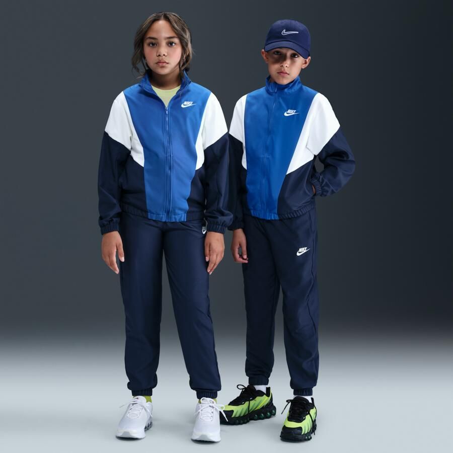 Nike Geweven trainingspak voor kids Blauw - Foto 4