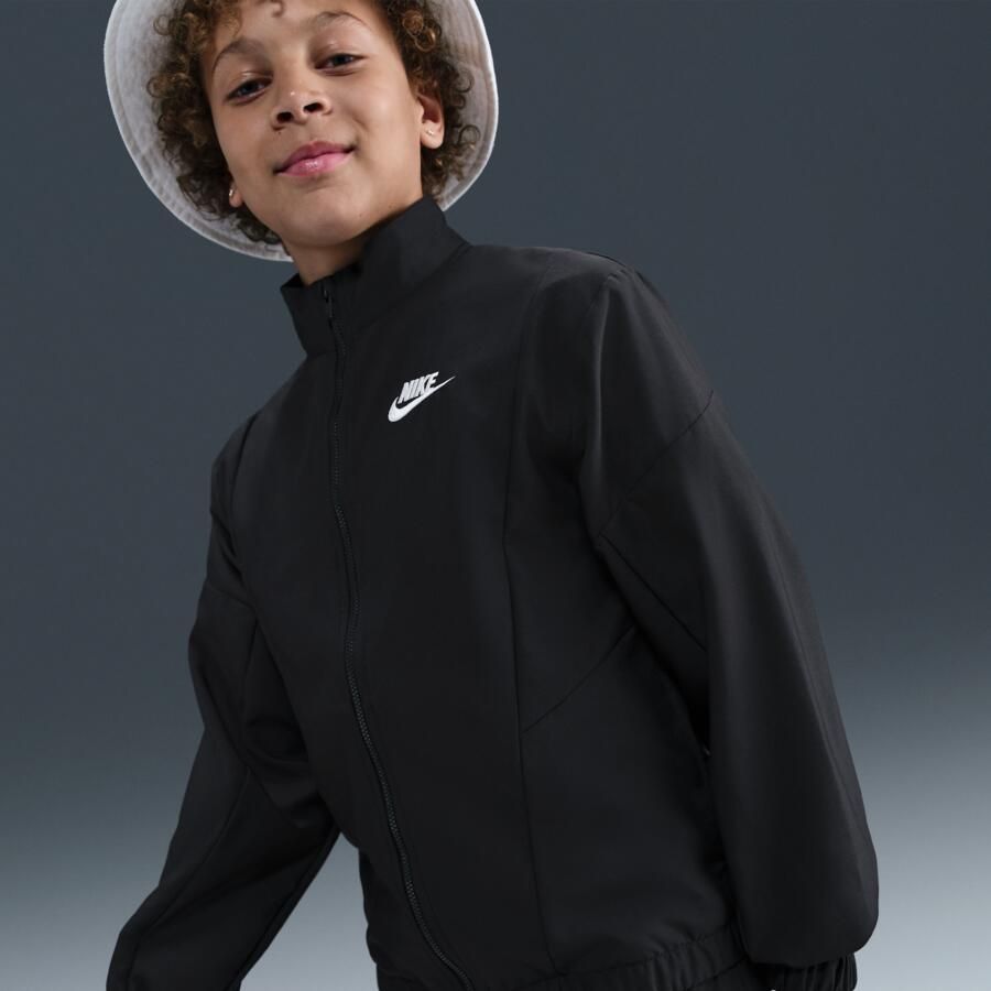 Nike Geweven trainingspak voor kids Zwart