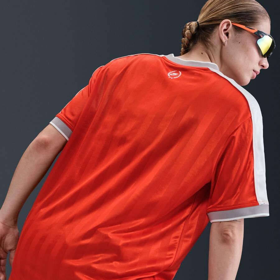 Nike jersey damestop met V-hals Rood