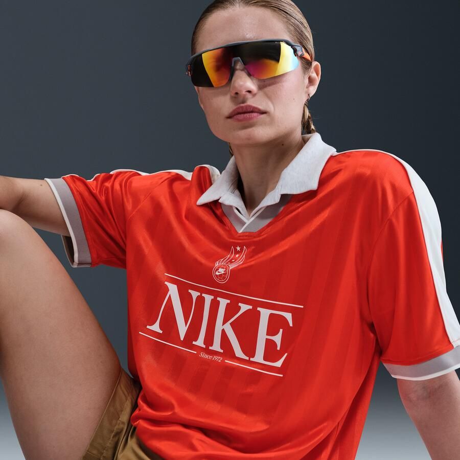 Nike jersey damestop met V-hals Rood - Foto 2