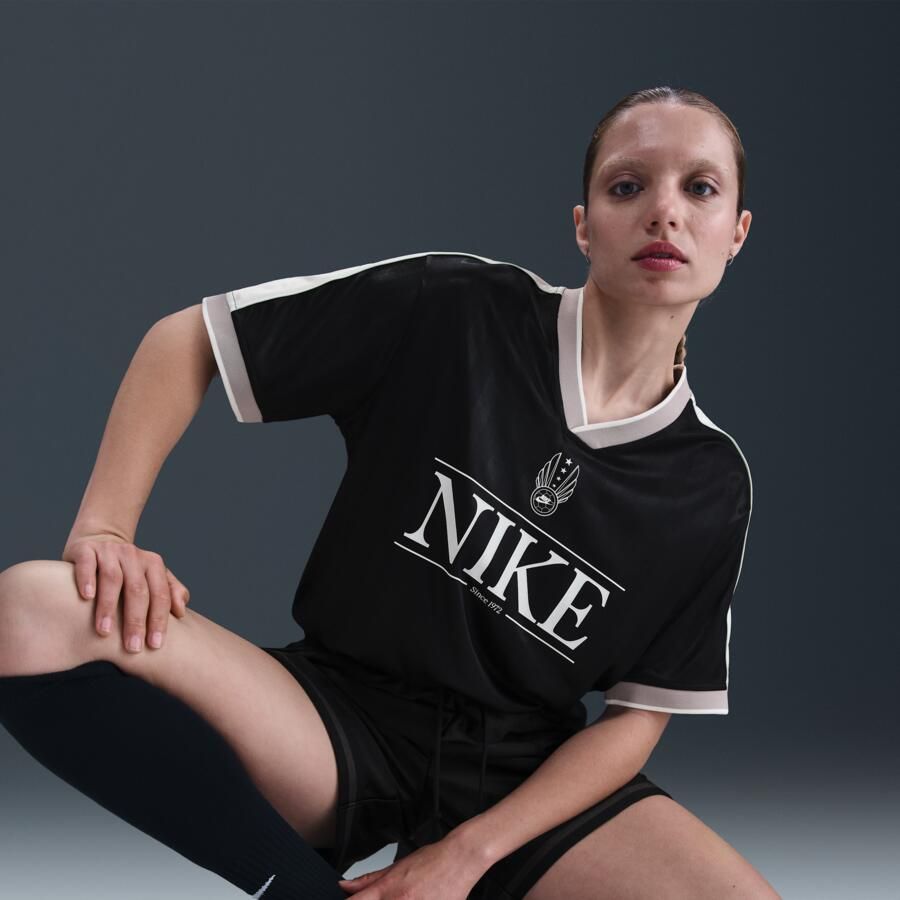 Nike jersey damestop met V-hals Zwart - Foto 2