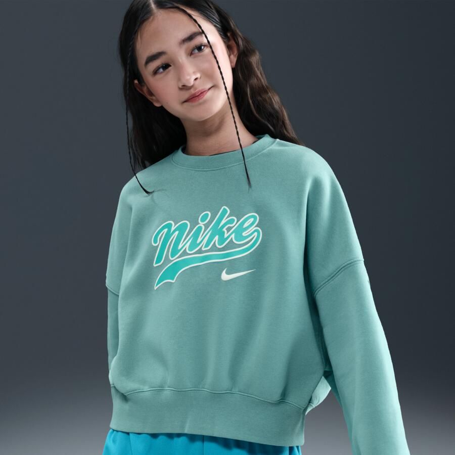 Nike kort sweatshirt van fleece voor meisjes Groen - Foto 4