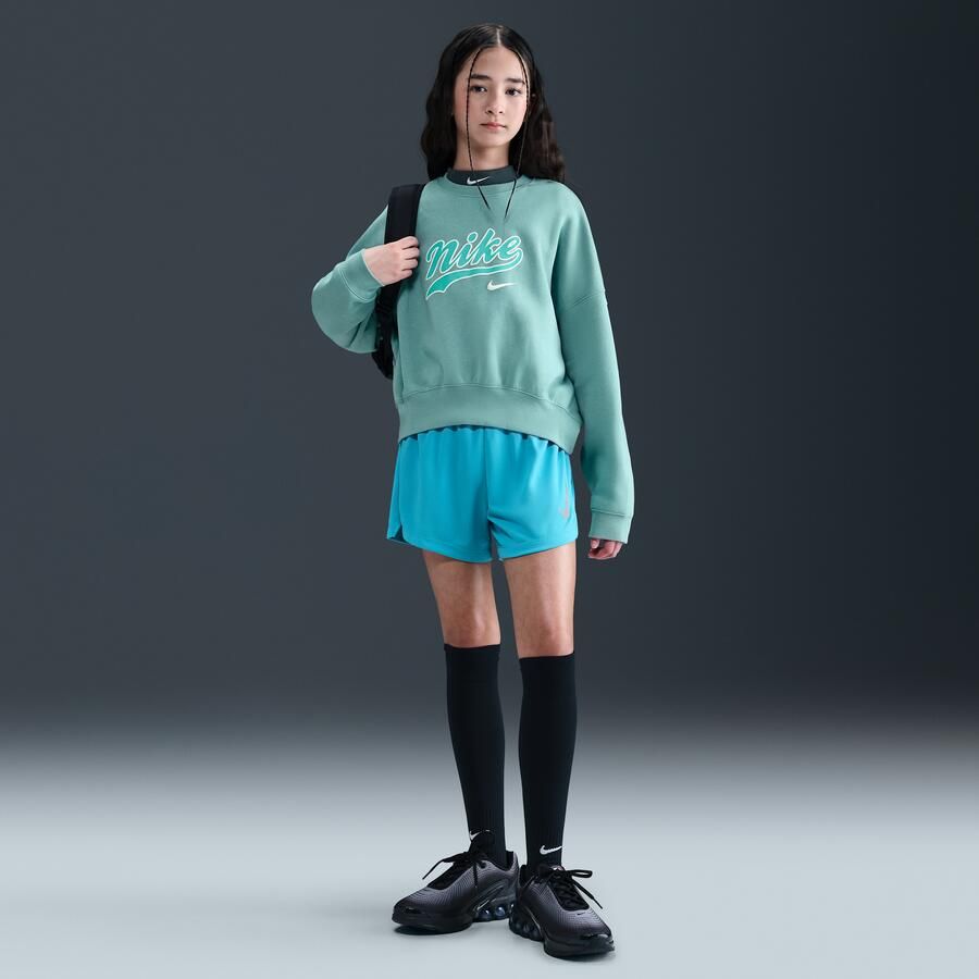 Nike kort sweatshirt van fleece voor meisjes Groen - Foto 3