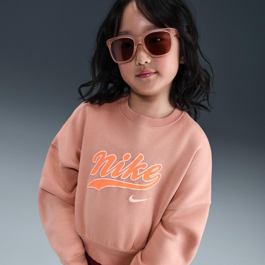 Nike kort sweatshirt van fleece voor meisjes Roze - Foto 4