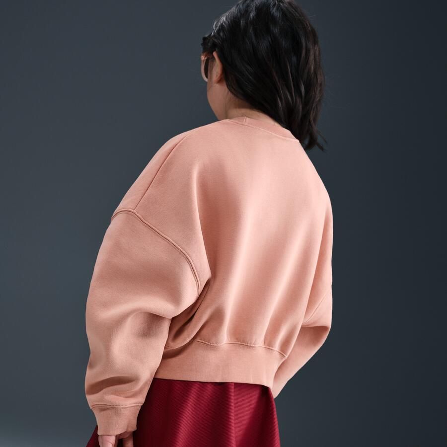 Nike kort sweatshirt van fleece voor meisjes Roze