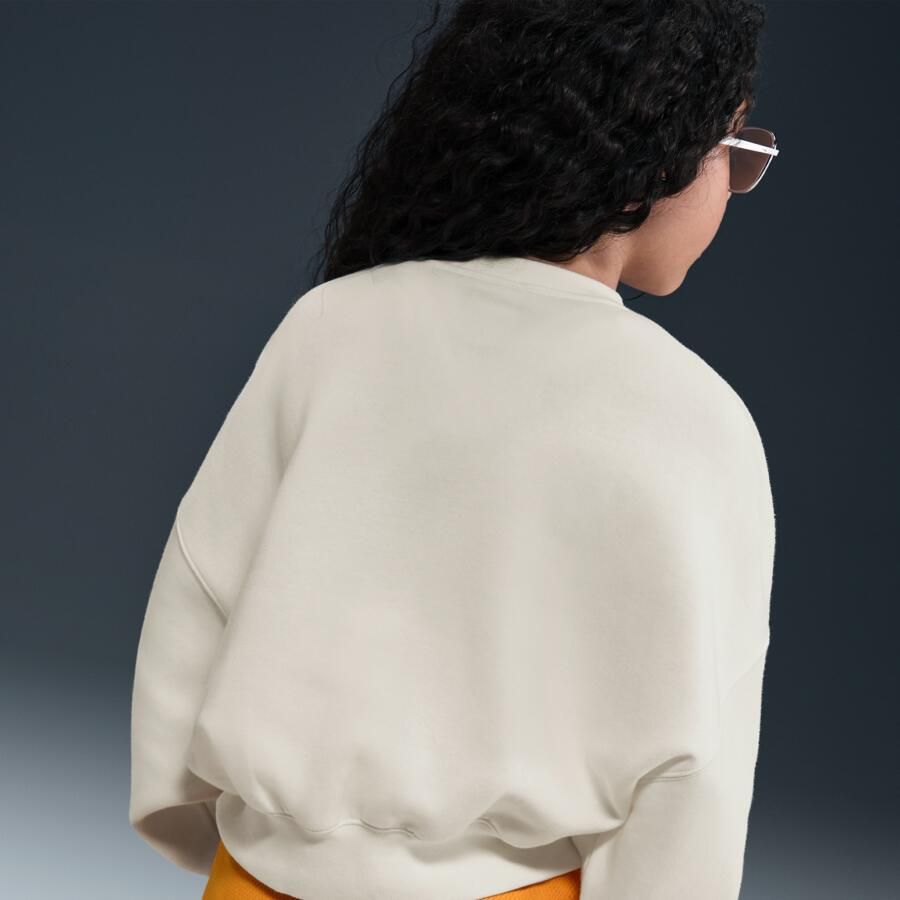 Nike kort sweatshirt van fleece voor meisjes Wit