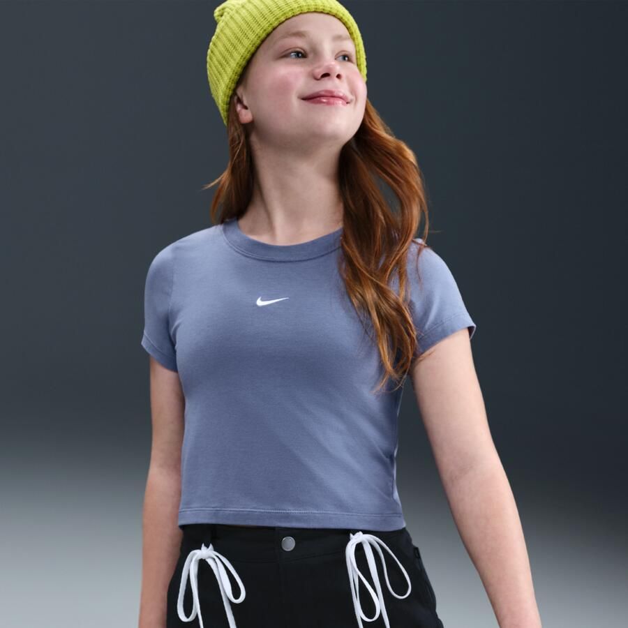 Nike kort T-shirt voor meisjes Blauw - Foto 4