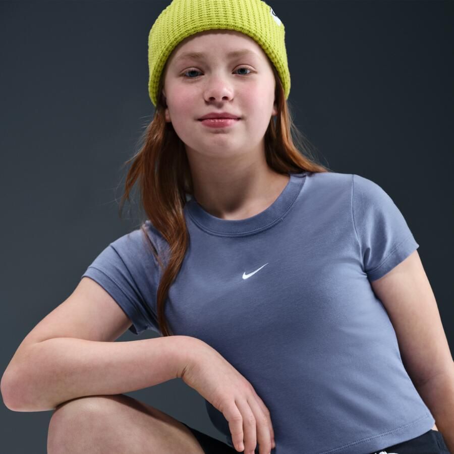 Nike kort T-shirt voor meisjes Blauw - Foto 2