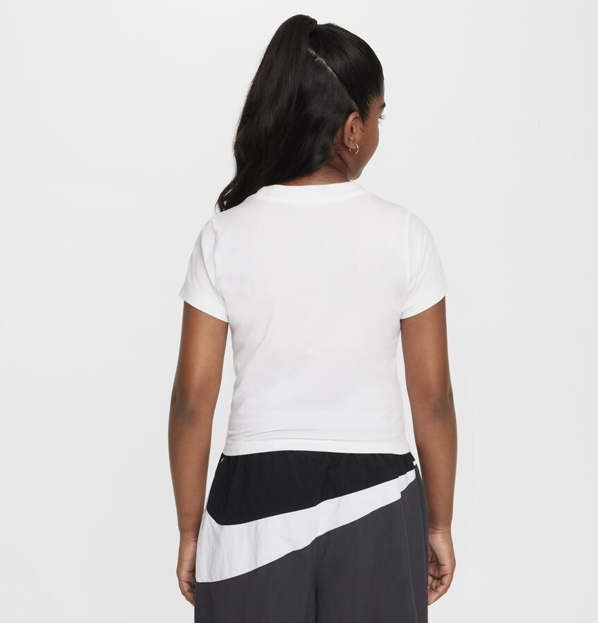 Nike kort T-shirt voor meisjes Wit - Foto 4