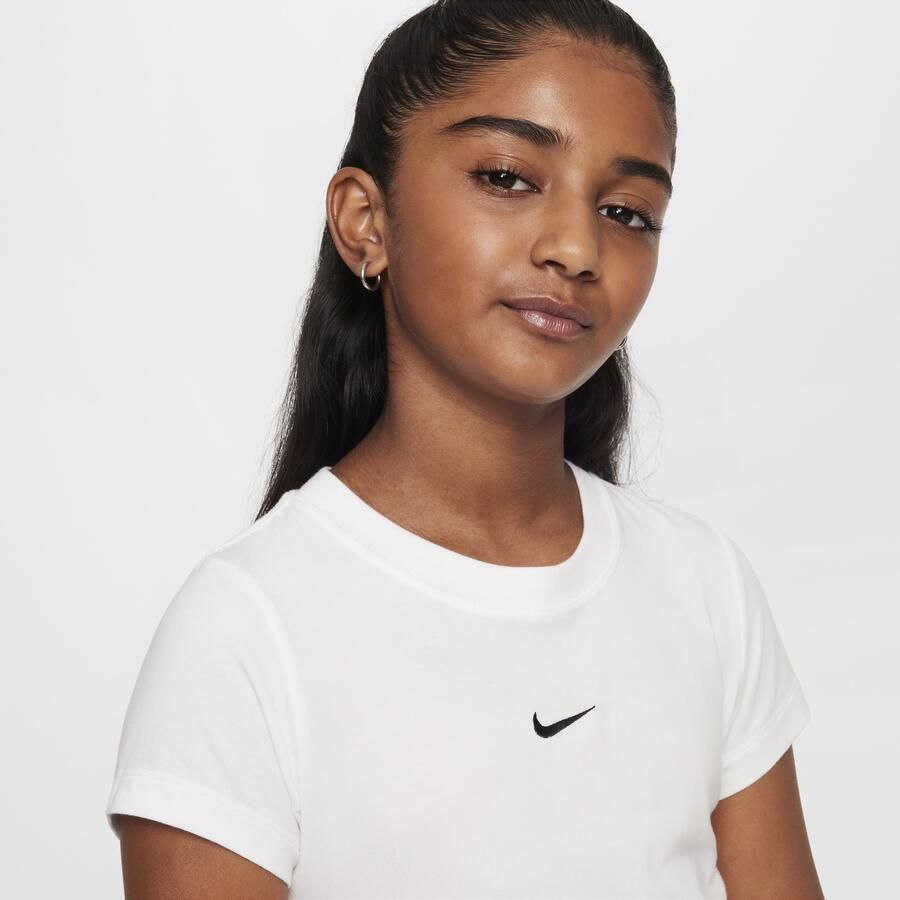 Nike kort T-shirt voor meisjes Wit