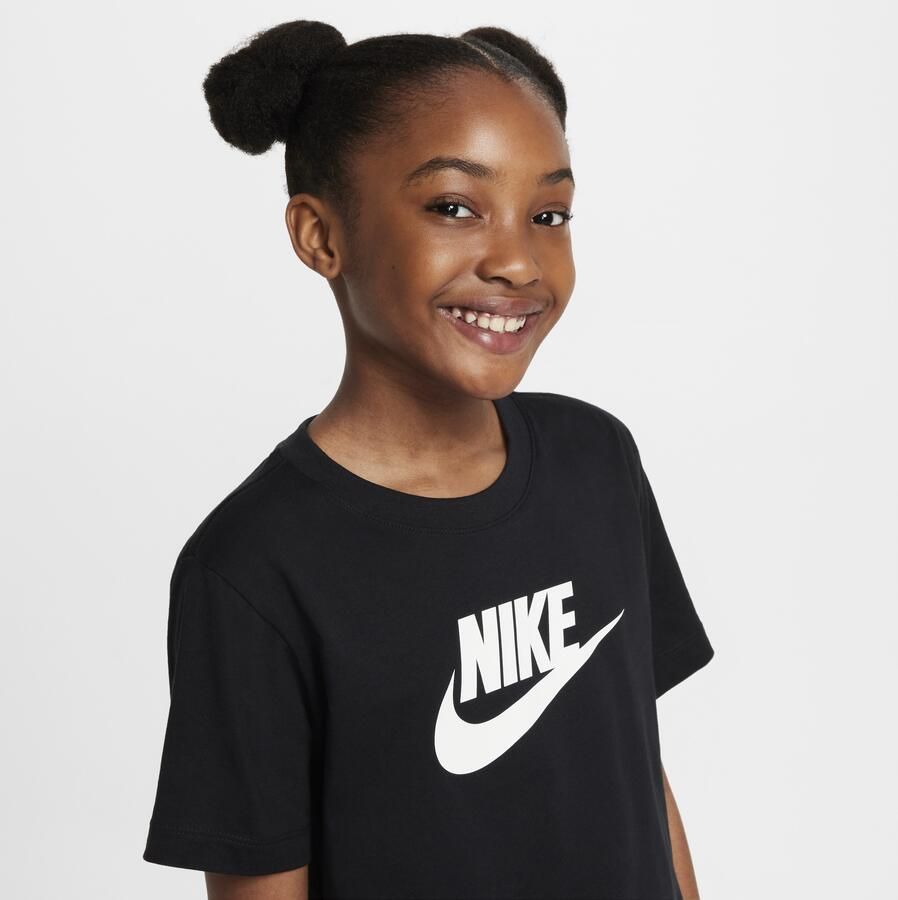 Nike kort T-shirt voor meisjes Zwart - Foto 3
