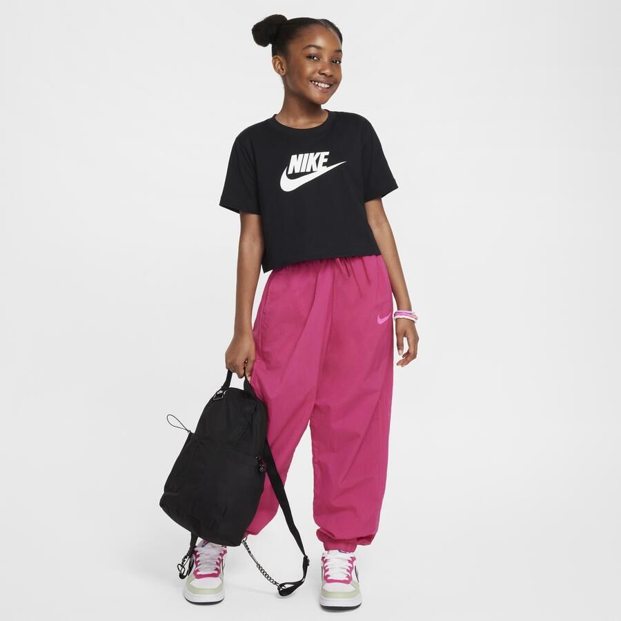 Nike kort T-shirt voor meisjes Zwart