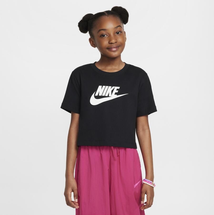 Nike kort T-shirt voor meisjes Zwart - Foto 2