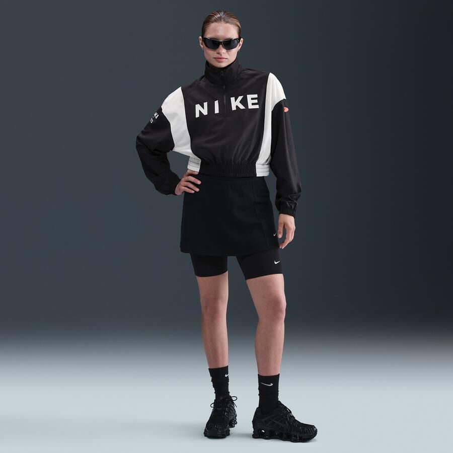 Nike licht geweven damesjack met korte rits Zwart - Foto 3