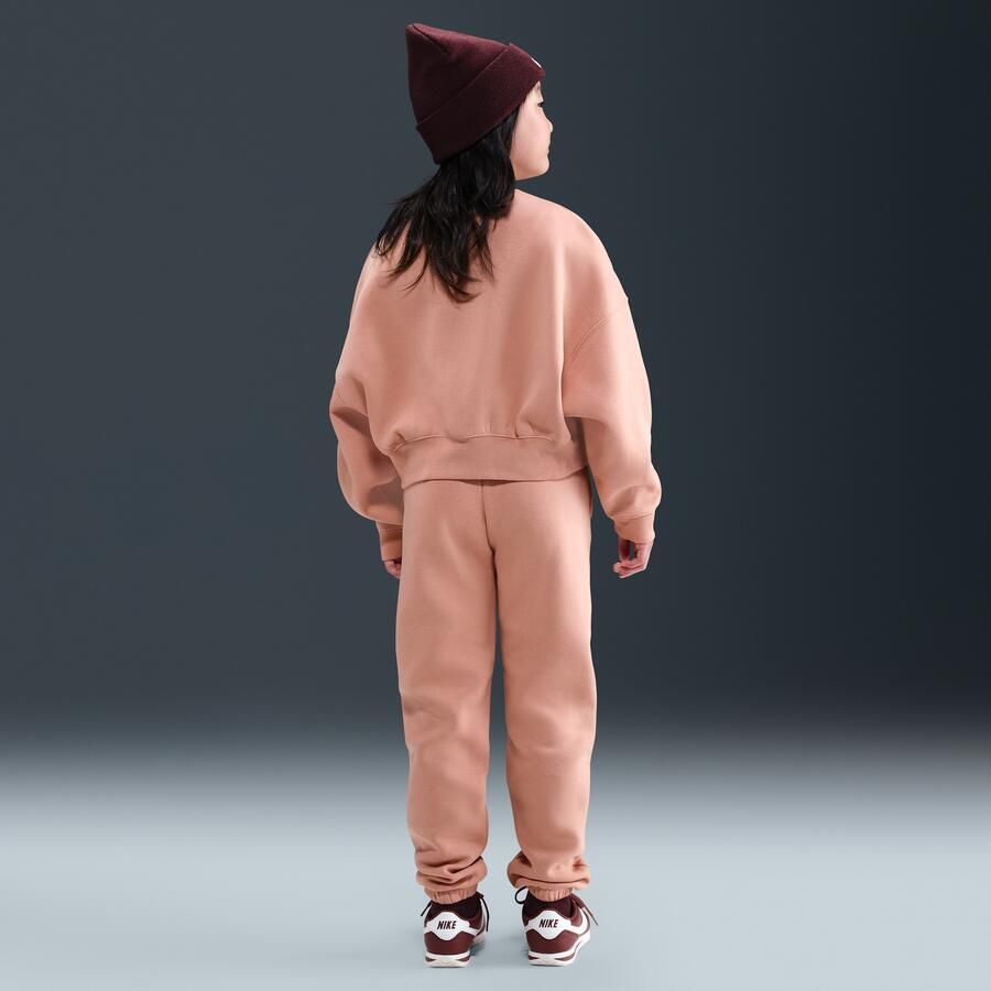 Nike oversized fleecebroek voor meisjes Roze - Foto 3