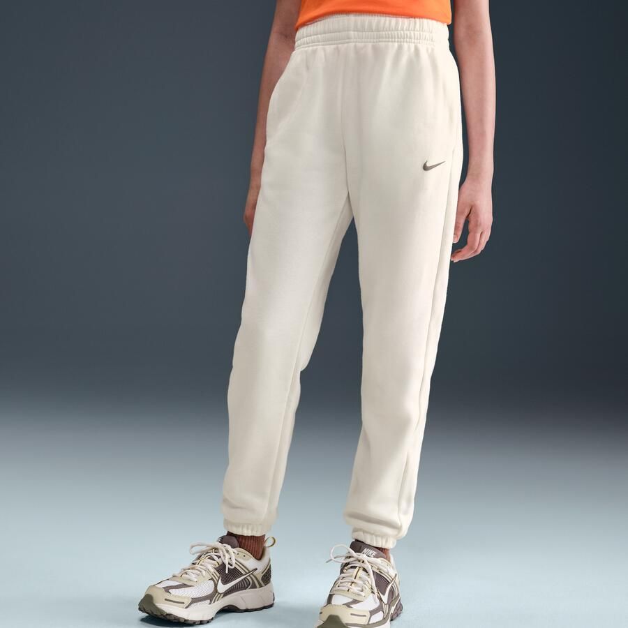 Nike oversized fleecebroek voor meisjes Wit