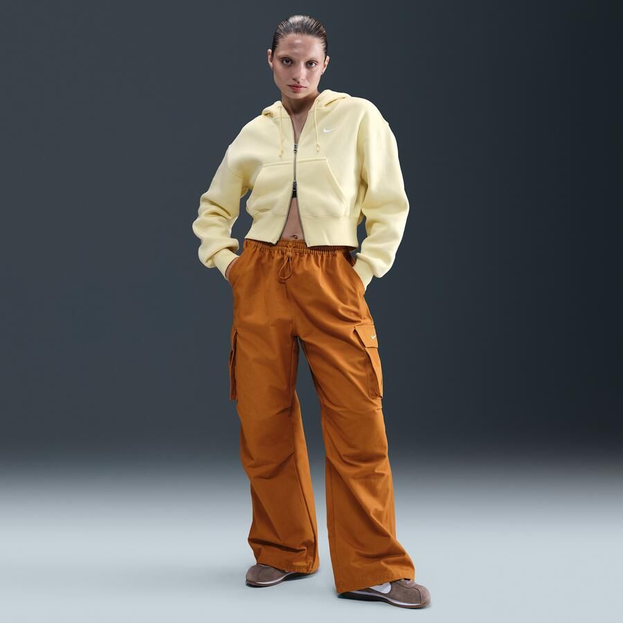 Nike oversized geweven cargobroek met halfhoge taille voor dames Bruin - Foto 4