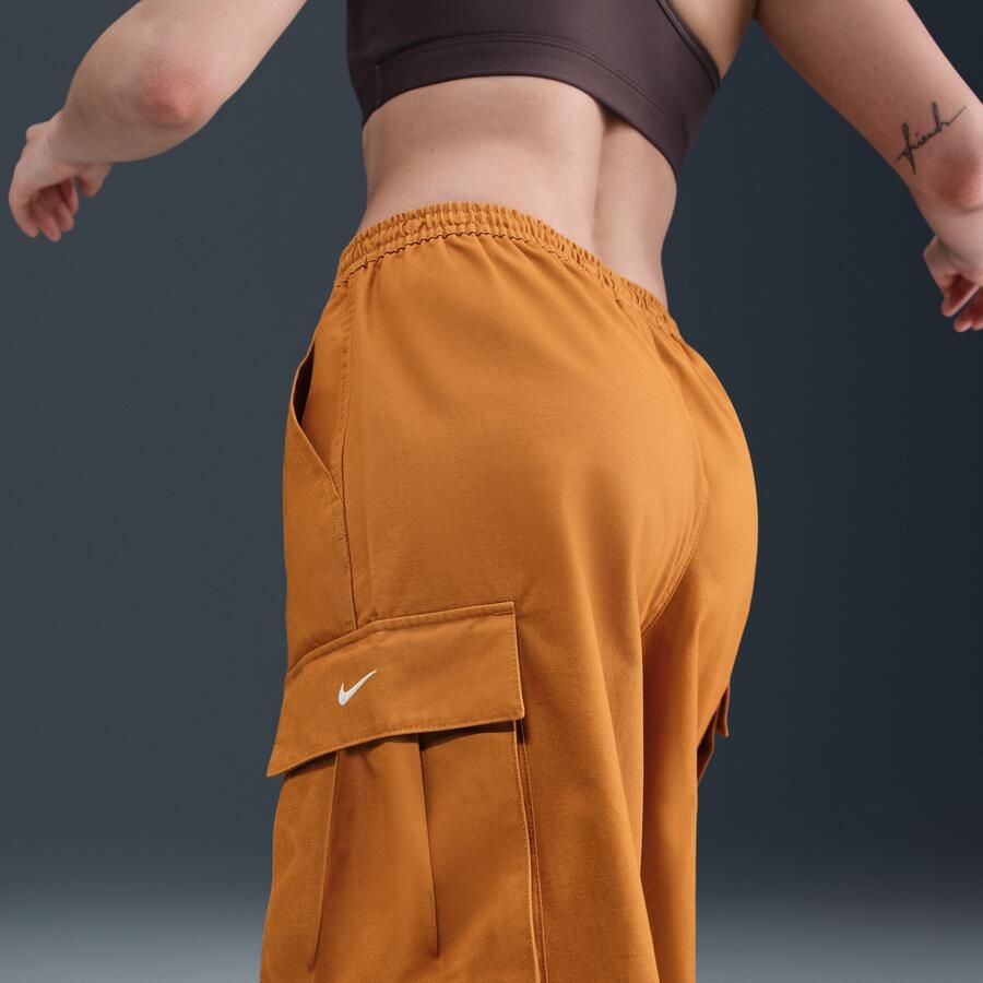 Nike oversized geweven cargobroek met halfhoge taille voor dames Bruin - Foto 2
