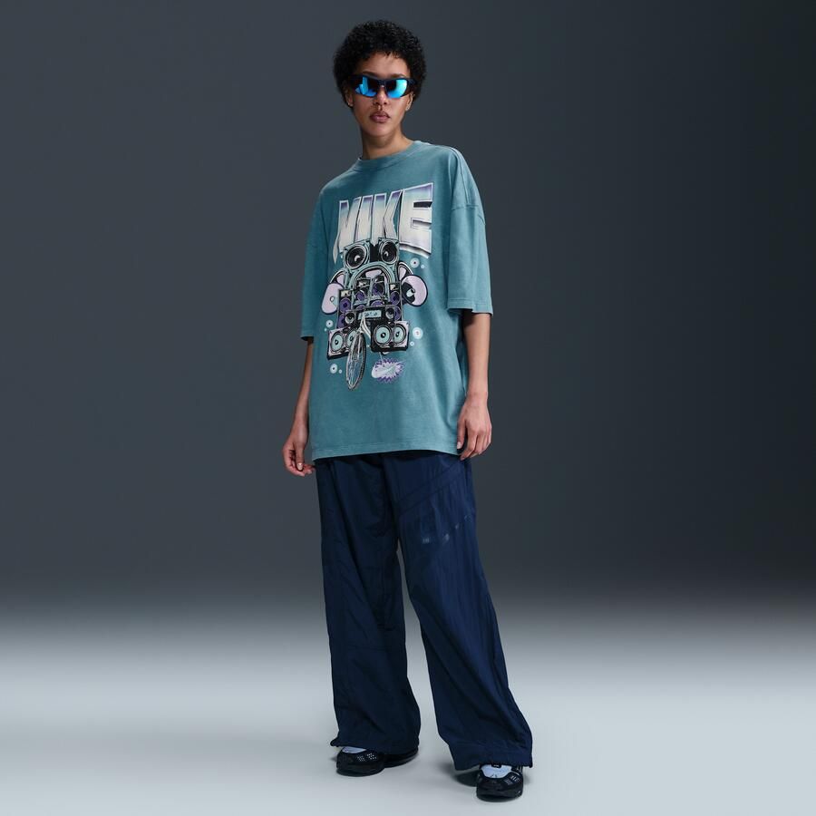 Nike Sportswear oversized T-shirt met korte mouwen voor dames Blauw - Foto 3