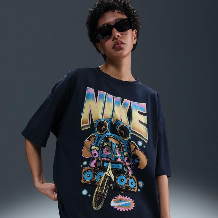 Nike Sportswear oversized T-shirt met korte mouwen voor dames Zwart - Foto 4
