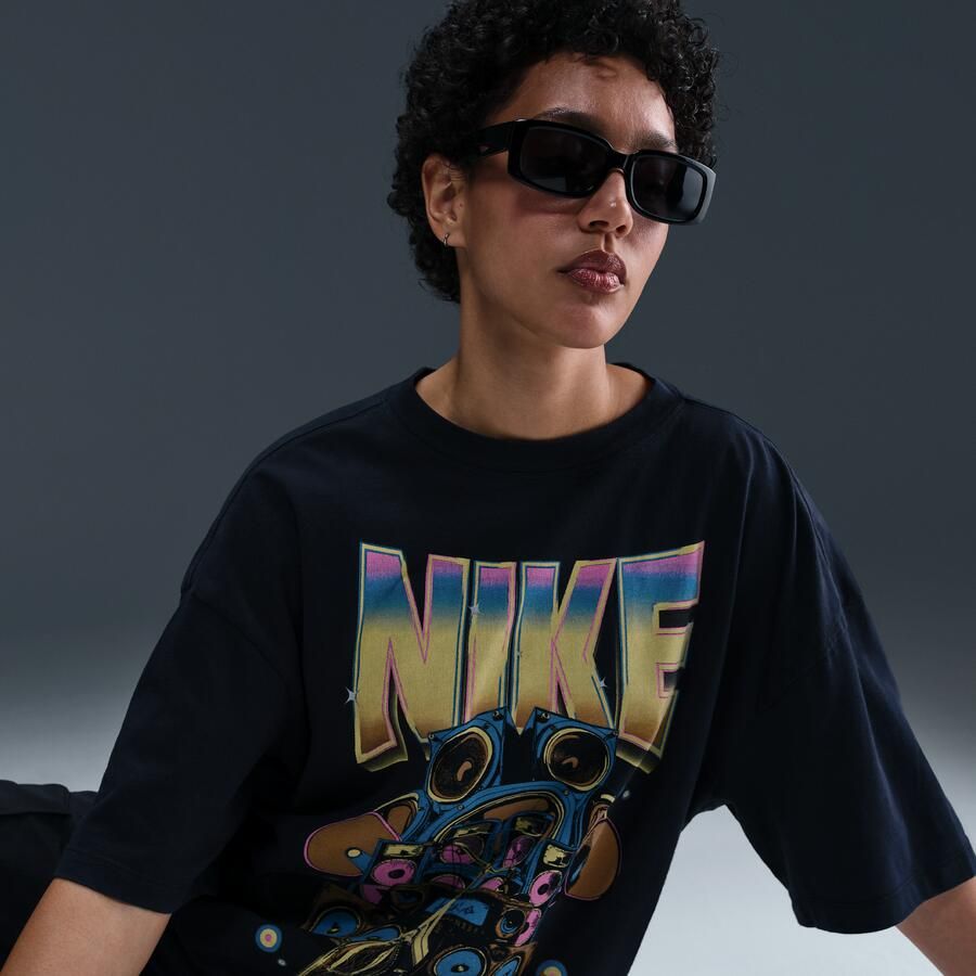 Nike Sportswear oversized T-shirt met korte mouwen voor dames Zwart - Foto 2
