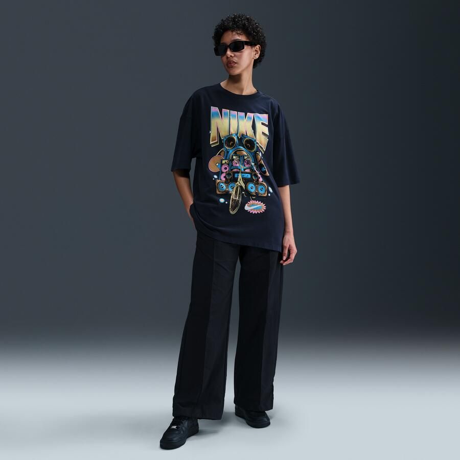 Nike Sportswear oversized T-shirt met korte mouwen voor dames Zwart - Foto 3