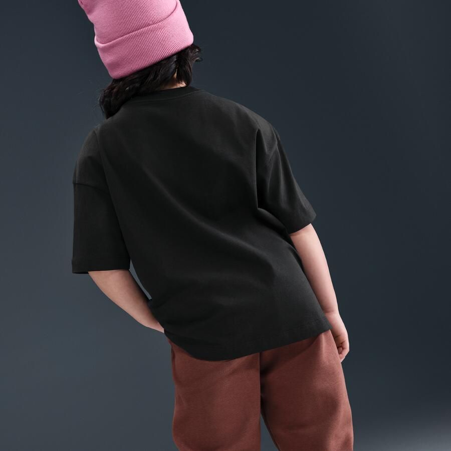 Nike oversized T-shirt voor meisjes Zwart