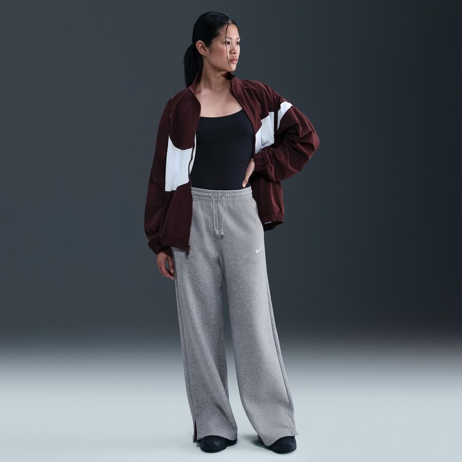 Nike Phoenix Fleece damesbroek met hoge taille en wijde pijpen Grijs - Foto 4