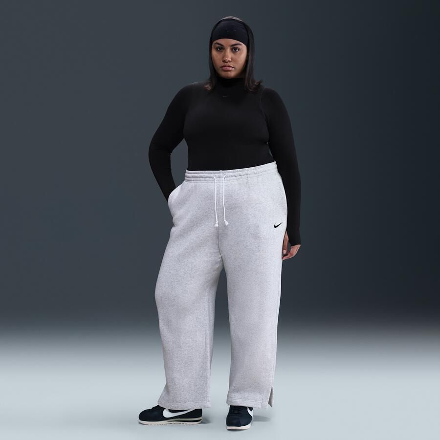 Nike Sportswear Phoenix Fleece damesbroek met hoge taille (Plus Size) Bruin - Foto 4