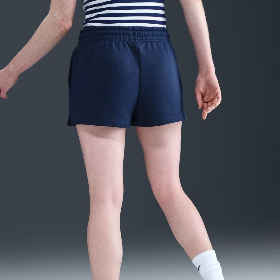 Nike Phoenix Fleece damesshorts met halfhoge taille (5 cm) Blauw - Foto 2