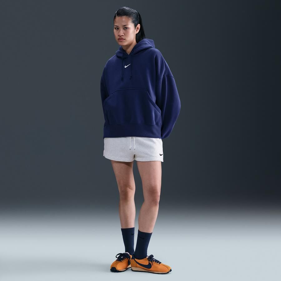 Nike Phoenix Fleece damesshorts met halfhoge taille (5 cm) Bruin - Foto 4