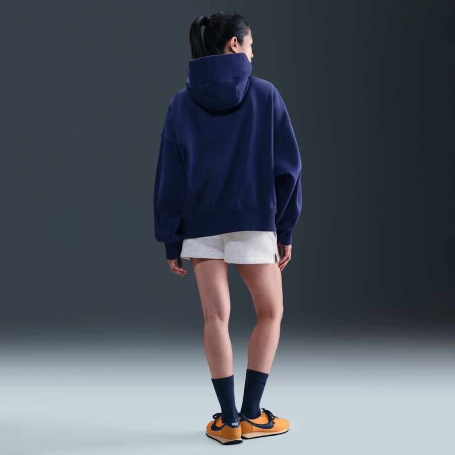 Nike Phoenix Fleece damesshorts met halfhoge taille (5 cm) Bruin - Foto 3