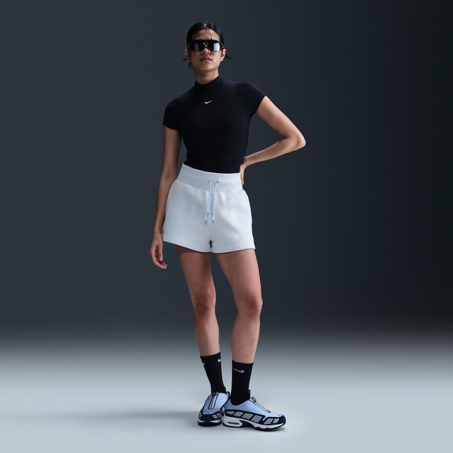 Nike Sportswear Phoenix Fleece damesshorts met ruimvallende pasvorm en hoge taille Blauw - Foto 4