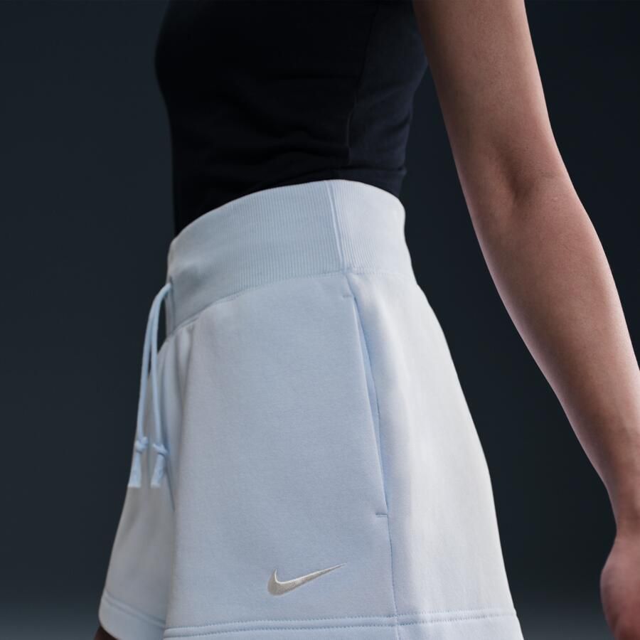 Nike Sportswear Phoenix Fleece damesshorts met ruimvallende pasvorm en hoge taille Blauw - Foto 2