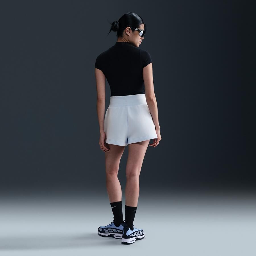 Nike Sportswear Phoenix Fleece damesshorts met ruimvallende pasvorm en hoge taille Blauw - Foto 3