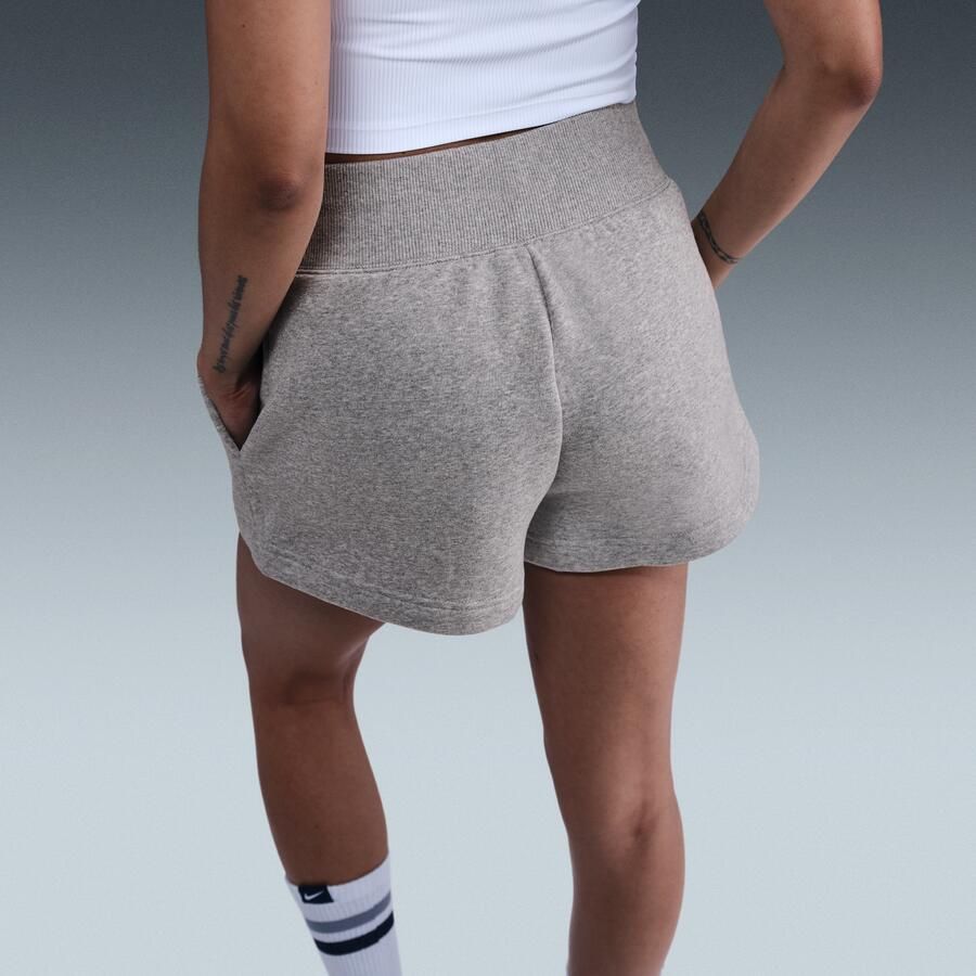 Nike Sportswear Phoenix Fleece damesshorts met ruimvallende pasvorm en hoge taille Grijs - Foto 2