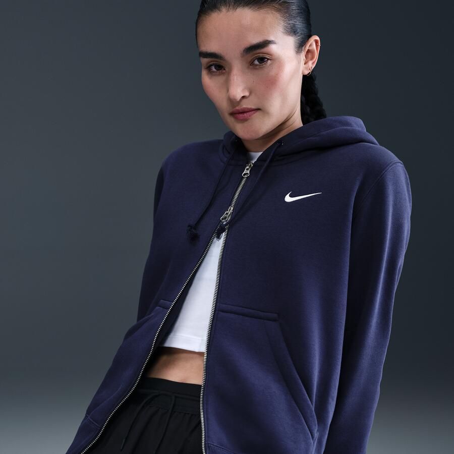 Nike Sportswear Phoenix Fleece hoodie met rits voor dames Blauw - Foto 2