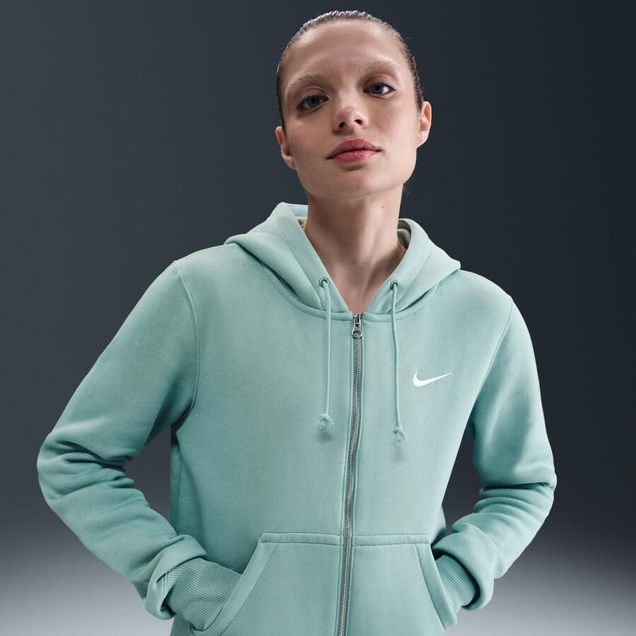 Nike Sportswear Phoenix Fleece hoodie met rits voor dames Groen - Foto 4