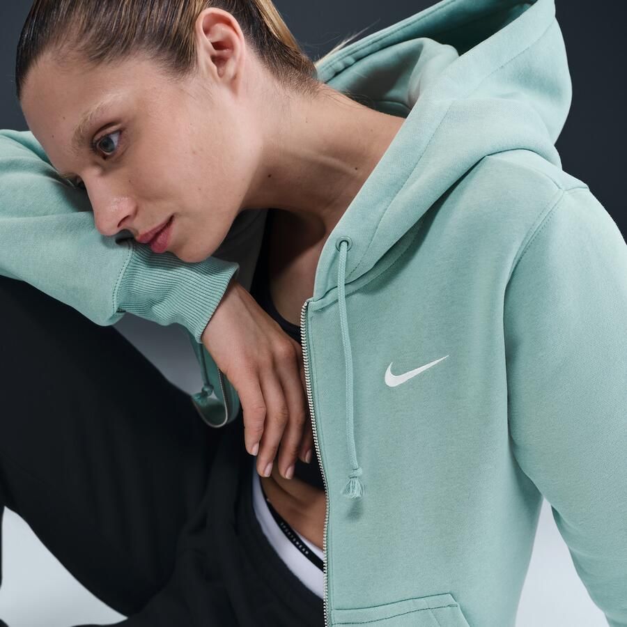 Nike Sportswear Phoenix Fleece hoodie met rits voor dames Groen - Foto 2