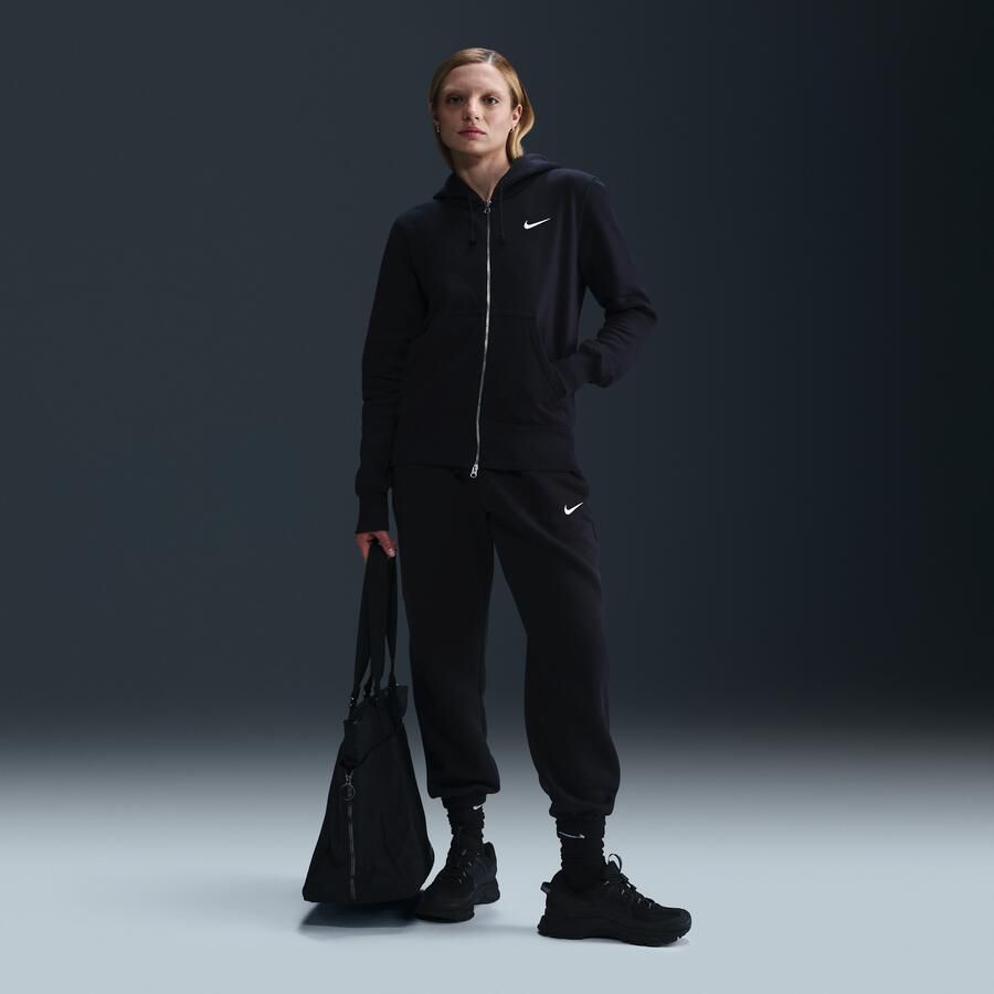 Nike Phoenix Fleece hoodie met rits voor dames Zwart - Foto 2