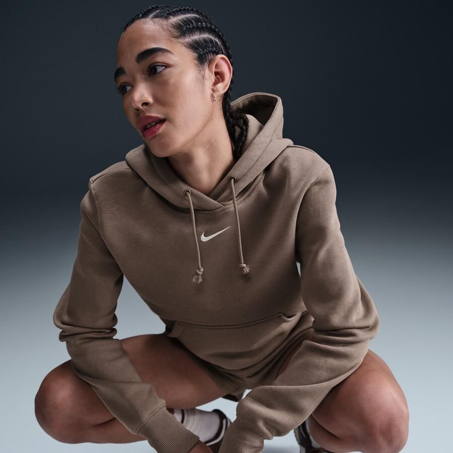 Nike Sportswear Phoenix Fleece hoodie voor dames Bruin